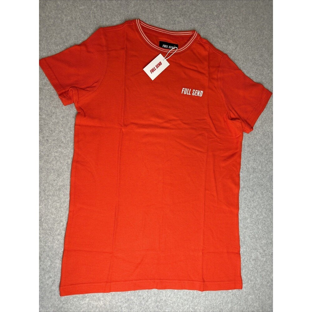 Men’s‎ Full Send Striped Collar Essentials Red Shirt Nelk Boys Short Sleeves S